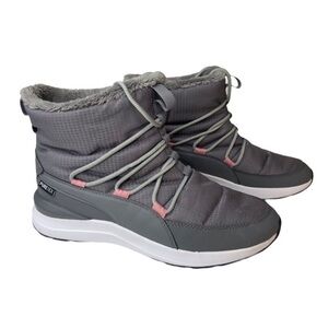 Puma Gray and Pink PureTex Fur Boots